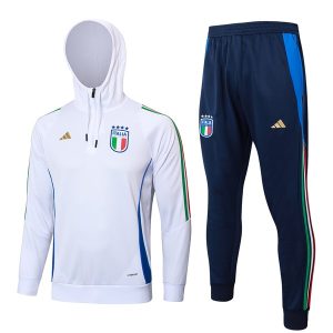 Felpa Cappuccio Italia 2024 2025 Bianco