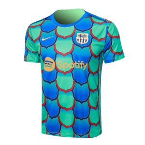 Thailandia Maglietta Calcio Formazione FC Barcellona 2024 2025 Verde Blu