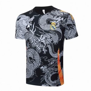 Thailandia Maglietta Calcio Formazione Real Madrid 2024 2025 Nero Grigio