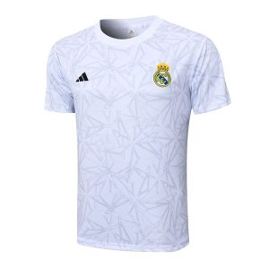 Thailandia Maglietta Calcio Formazione Real Madrid 24 2025 Bianco Grigio