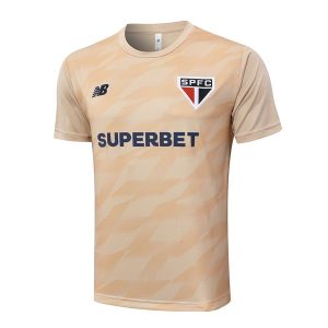 Thailandia Maglietta Calcio Formazione Sao Paulo 2024 2025 Giallo