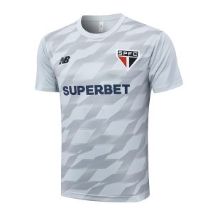 Thailandia Maglietta Calcio Formazione Sao Paulo 2024 2025 Grigio
