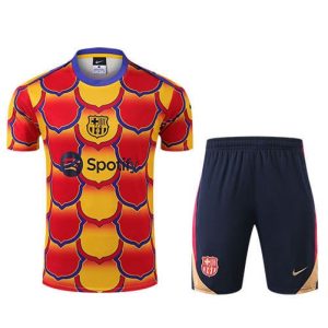 Thailandia Maglietta Calcio Formazione Set FC Barcellona 2024 2025 Arancione