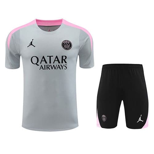 Thailandia Maglietta Calcio Formazione Set Paris Saint Germain 2024 2025 Grigio