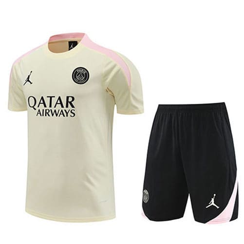 Thailandia Maglietta Calcio Formazione Set Paris Saint Germain 2024 2025 Luce Marrone