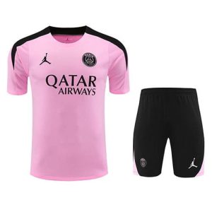 Thailandia Maglietta Calcio Formazione Set Paris Saint Germain 2024 2025 Rosa Nero