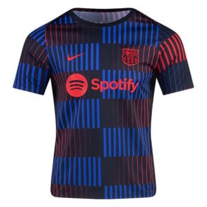 Thailandia Maglietta Calcio Pre-Partita FC Barcellona 2024 2025 Blu Nero