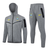 Tuta Con Cappuccio Brasile 2024 2025 Grigio