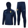 Tuta Con Cappuccio Francia 2024 25 Blu