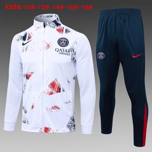 Tute Calcio Bambino Paris Saint Germain 2024 2025 Bianco Rosso