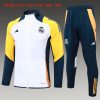 Tute Calcio Bambino Real Madrid 2024 2025 Bianco Giallo
