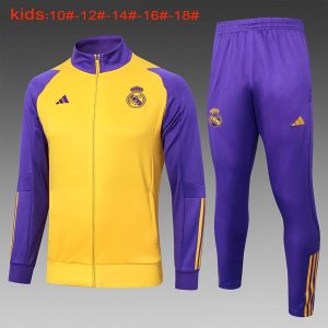 Tute Calcio Bambino Real Madrid 2024 2025 Giallo Porpora
