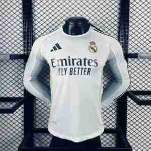 Maglietta Calcio Prima Manica Lunga Real Madrid 2025 2026  – Versione Giocatore