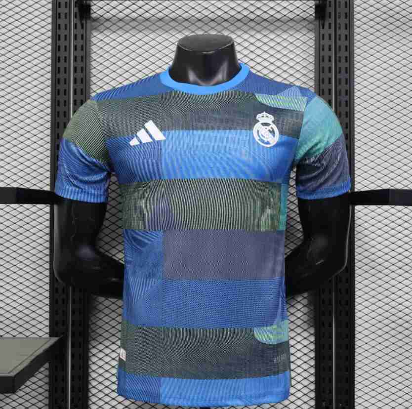 Thailandia Maglietta Calcio Pre-Partita Real Madrid 2025 2026 Blu