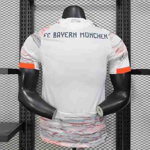 Maglietta Calcio Away Bayern Monaco 2025 2026 Bianco – Versione Giocatore_1
