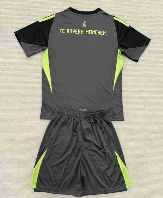 Maglietta Calcio Bayern Monaco Set Bambino Portiere 2025 2026 Nero_1