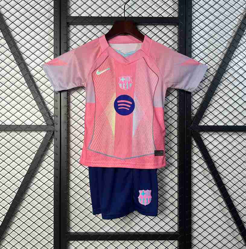 Maglietta Calcio FC Barcellona Set Bambino Speciale 2025 2026 Rosa