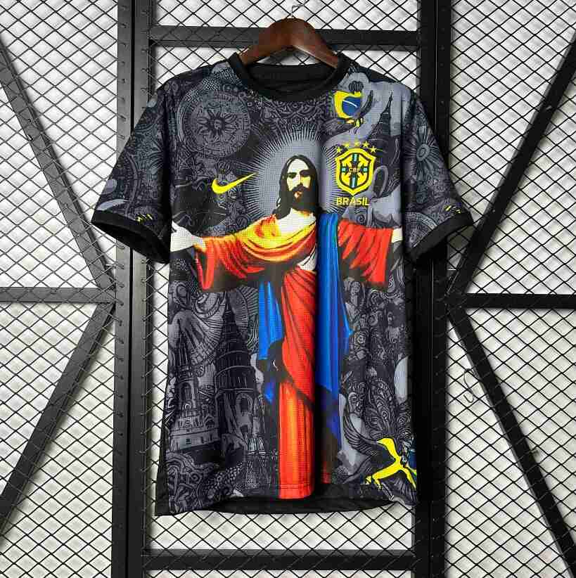 Thailandia Maglietta Calcio Brasile Speciale 2025 2026 Grigio