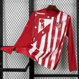 Thailandia Maglietta Calcio Pre-Partita Manica Lunga Atletico Madrid 2025 2026 Rosso