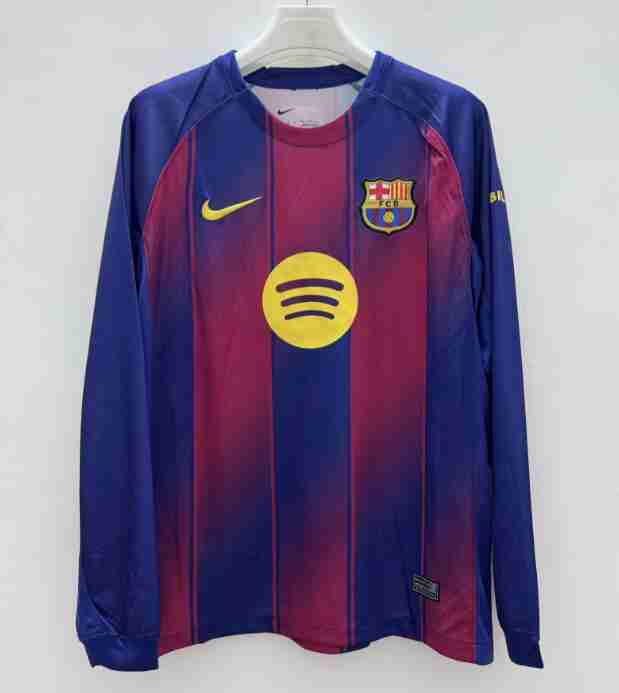 Thailandia Maglietta Calcio Prima Manica Lunga FC Barcellona 2025 2026
