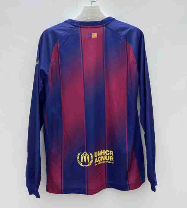 Thailandia Maglietta Calcio Prima Manica Lunga FC Barcellona 2025 2026 _1