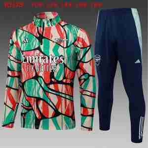 Felpa Allenamento Bambino Arsenal 2025 2026 Verde Rosso