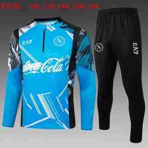Felpa Allenamento Bambino Napoli 2025 2026 Blu