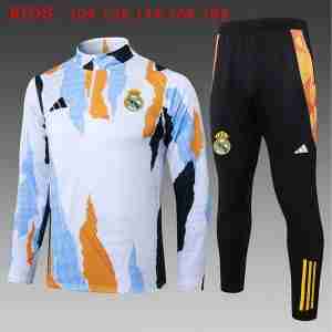 Felpa Allenamento Bambino Real Madrid 2025 2026 Blu Bianco
