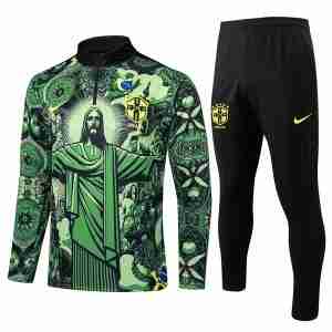 Felpa Allenamento Brasile 2025 2026 Verde