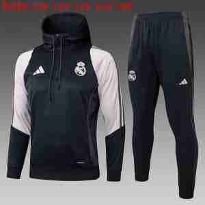 Felpa Con Cappuccio Bambino Real Madrid 2025 2026 Nero Rosa
