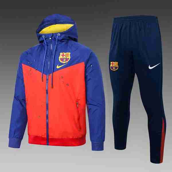 Rompevientos Barcelona Conjunto Completo 2025-2026 Azul Rojo