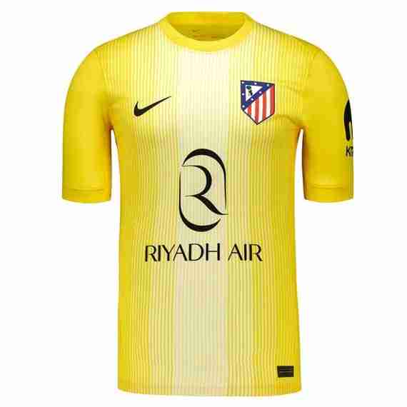 Tailandia Camiseta Atletico Madrid Portero 2025-2026 Amarillo Thailandia Maglietta Calcio Portiere Atletico Madrid 2025 2026 Giallo