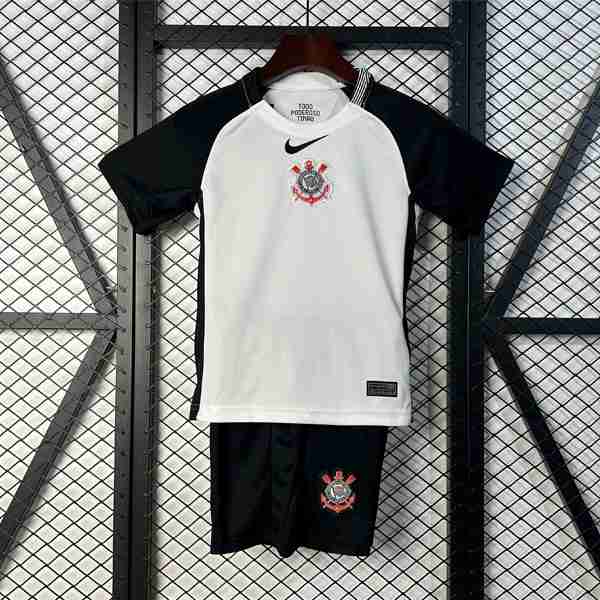 Camiseta Corinthians 1ª Niño 2025-2026 Maglia Calcio Corinthians Paulista Set Bambino Prima 2025 2026