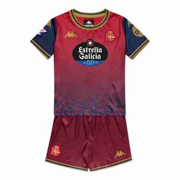 Camiseta Deportivo Coruña 2ª Niño 2025-2026 Maglia Calcio Deportivo De La Coruña Set Bambino Away 2025 2026