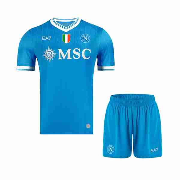 Camiseta Napoli 1ª Niño 2025-2026 Maglia Calcio Napoli Set Bambino Prima 2025 2026