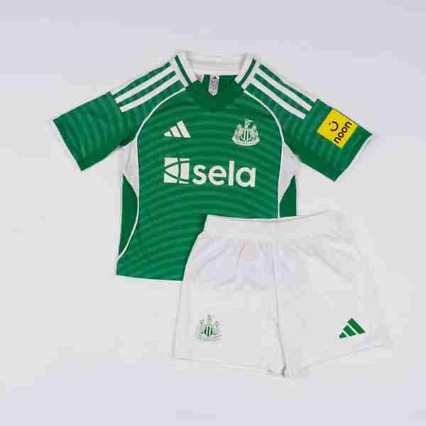 Camiseta Newcastle United 2ª Niño 2025-2026 Maglia Calcio Newcastle United Set Bambino Away 2025 2026
