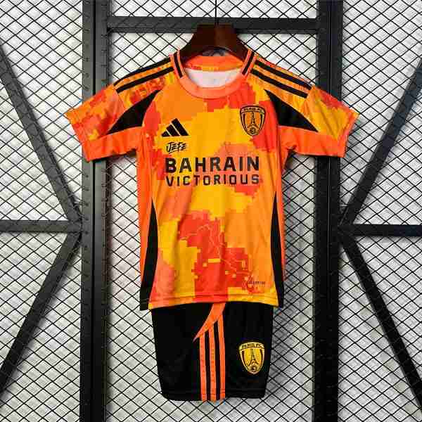 Camiseta PSG Special Edition Niño 2025-2026 Naranja Maglia Calcio Paris FC Set Bambino Speciale 2025 2026 Arancione