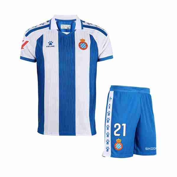 Camiseta Español 1ª Niño 2025-2026 Maglia Calcio RCD Espanyol Set Bambino Prima 2025 2026
