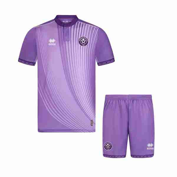 Camiseta Sheffield United 3ª Niño 2025-2026 Maglia Calcio Sheffield United Set Bambino Terza 2025 2026