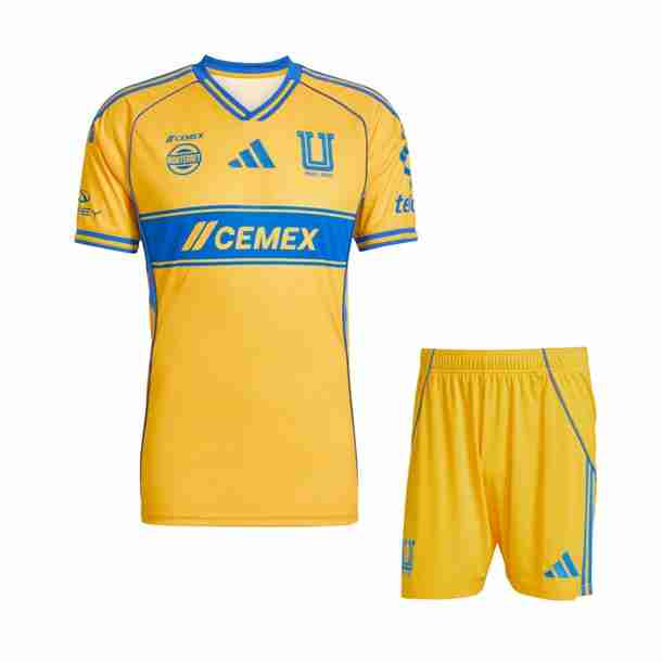 Camiseta Tigres UANL 1ª Niño 2025-2026 Maglia Calcio Tigres Set Bambino Prima 2025 2026