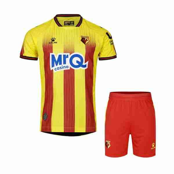 Camiseta Watford 1ª Niño 2025-2026 Maglia Calcio Watford Set Bambino Prima 2025 2026