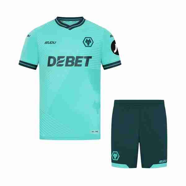 Camiseta Wolves 2ª Niño 2025-2026 Maglia Calcio Wolves Set Bambino Away 2025 2026