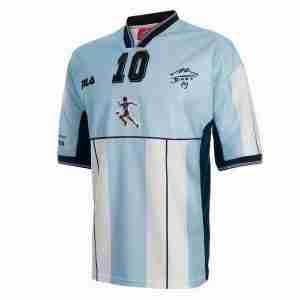 Maradona NO.10 Maglia Calcio Prima Argentina Retro 2001 Blu_1