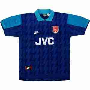Thailandia Maglia Calcio Away Arsenal Retro 1994 1995 Blu