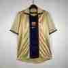 Thailandia Maglia Calcio Away FC Barcellona Retro 2002 Oro