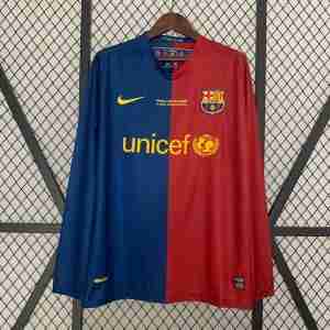 Thailandia Maglia Calcio Away Manica Lunga FC Barcellona Retro 2008 2009