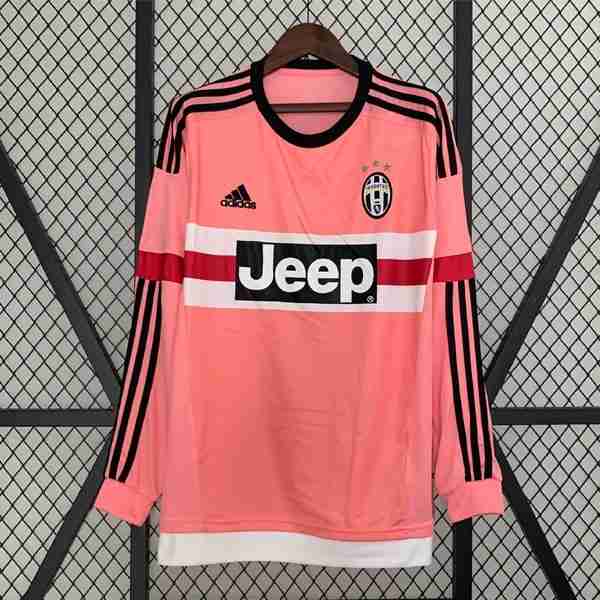 Tailandia Camiseta Juventus 2ª ML Retro 2015 2016 Thailandia Maglia Calcio Away Manica Lunga Juventus Retro 2015 2016