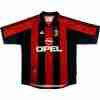 Thailandia Maglia Calcio Prima AC Milan Retro 1998 2000 Rosso