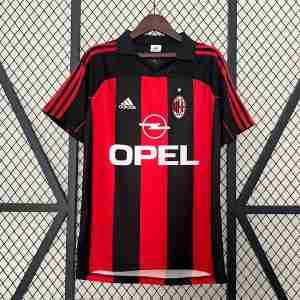 Thailandia Maglia Calcio Prima AC Milan Retro 2000 2002