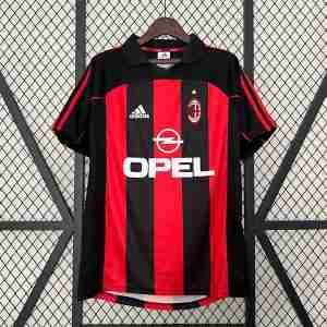 Thailandia Maglia Calcio Prima AC Milan Retro 2001 2002